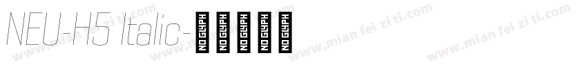 NEU-H5 Italic字体转换
